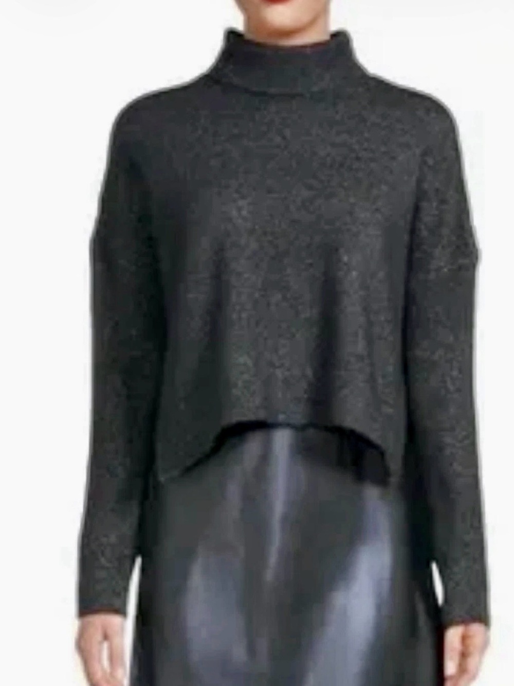 All Saints Navy Sweater /  Amos Asymmetric Sparkle size S  Retail $399